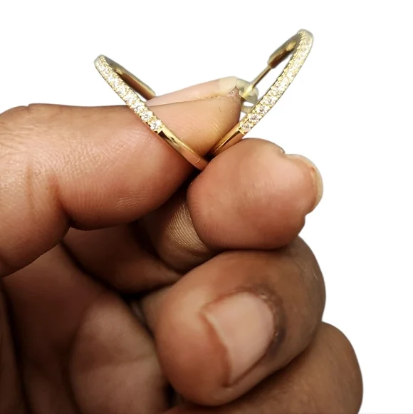 Sophie Moissanite S925 Hoop Earrings With GRA And Dust Bag - Picture 2 of 8